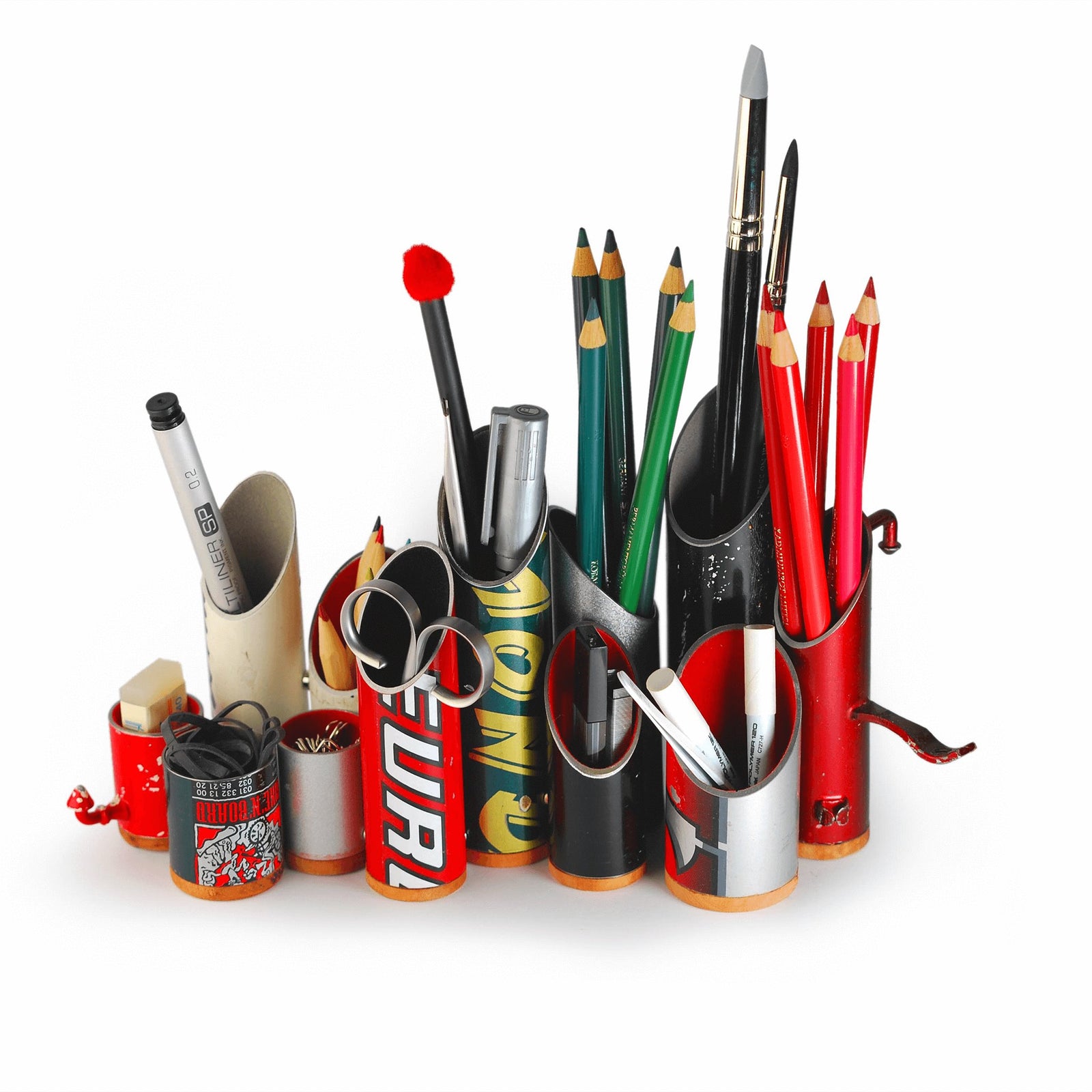 Schreibzeughalter aus Fahrradrahmen