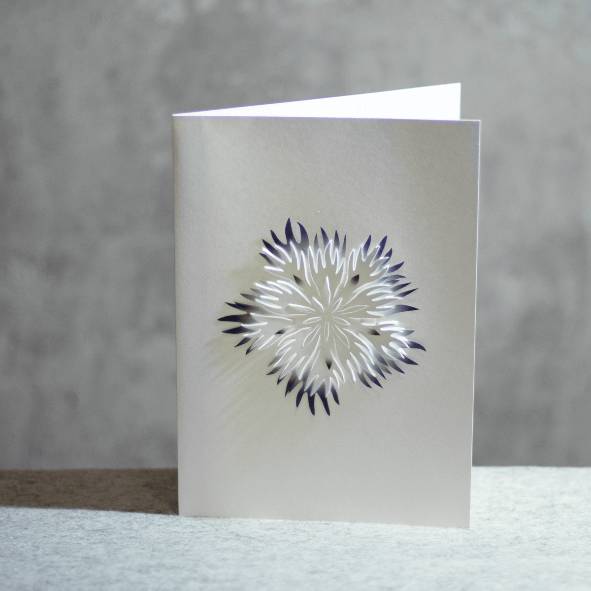 Flammenblüte dunkel, Doppelkarte, A5