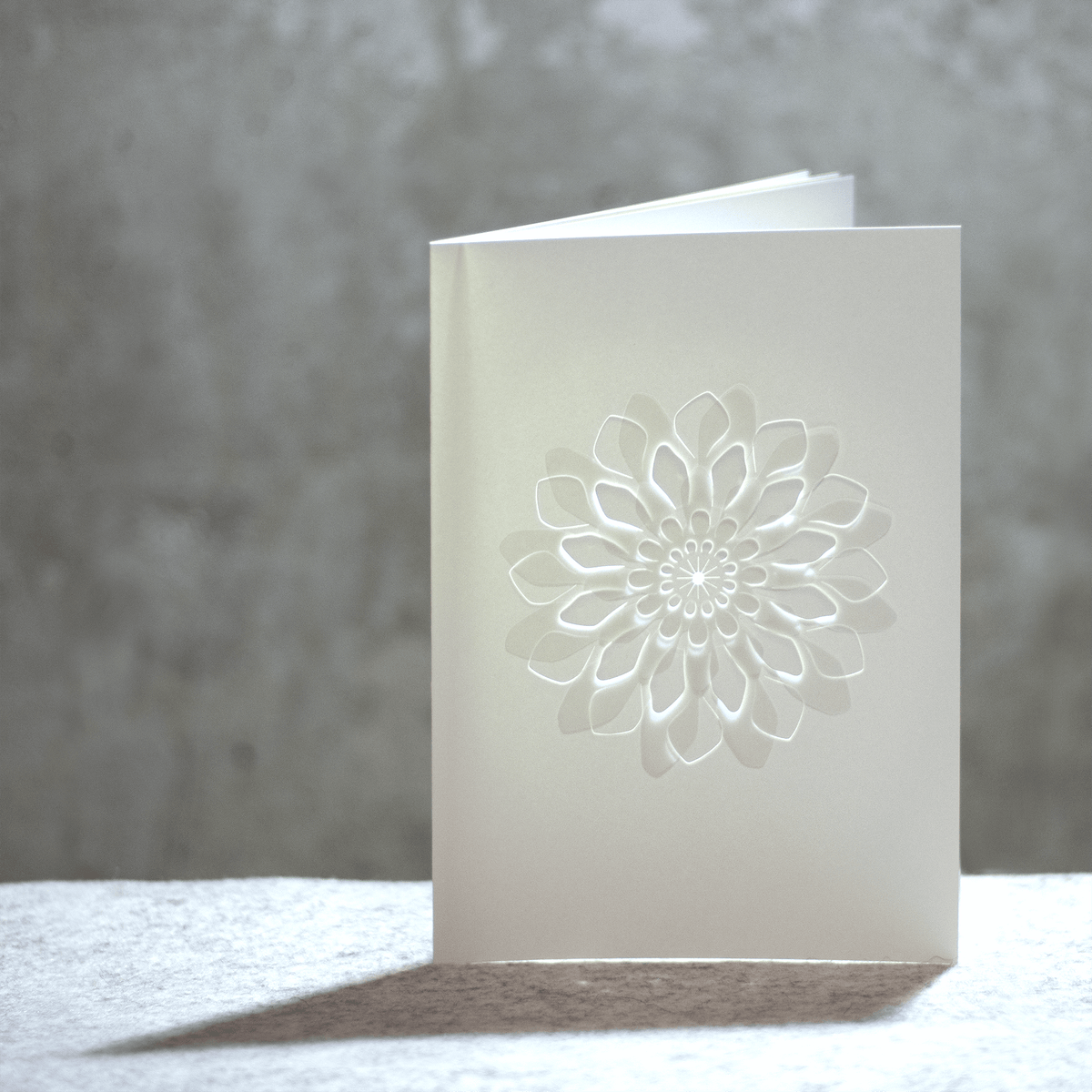 Dahlia weiss, Doppelkarte, A5