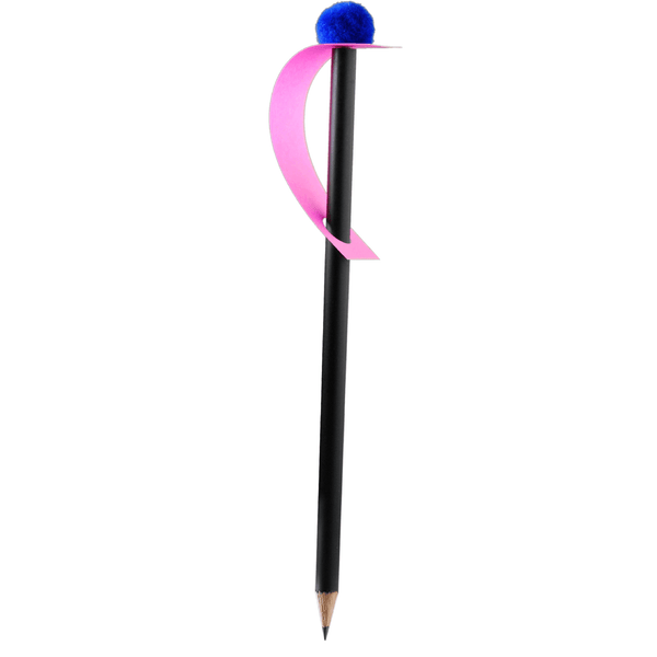 Pompon-Magnet Bleistift, blau