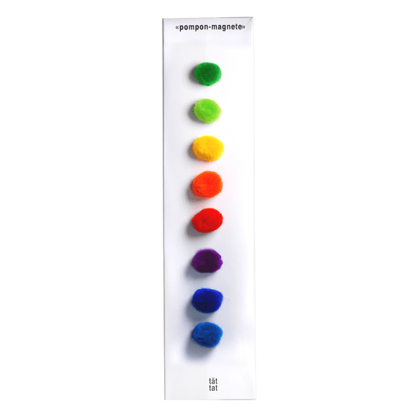 Pompon-Magnete, Regenbogen-Set